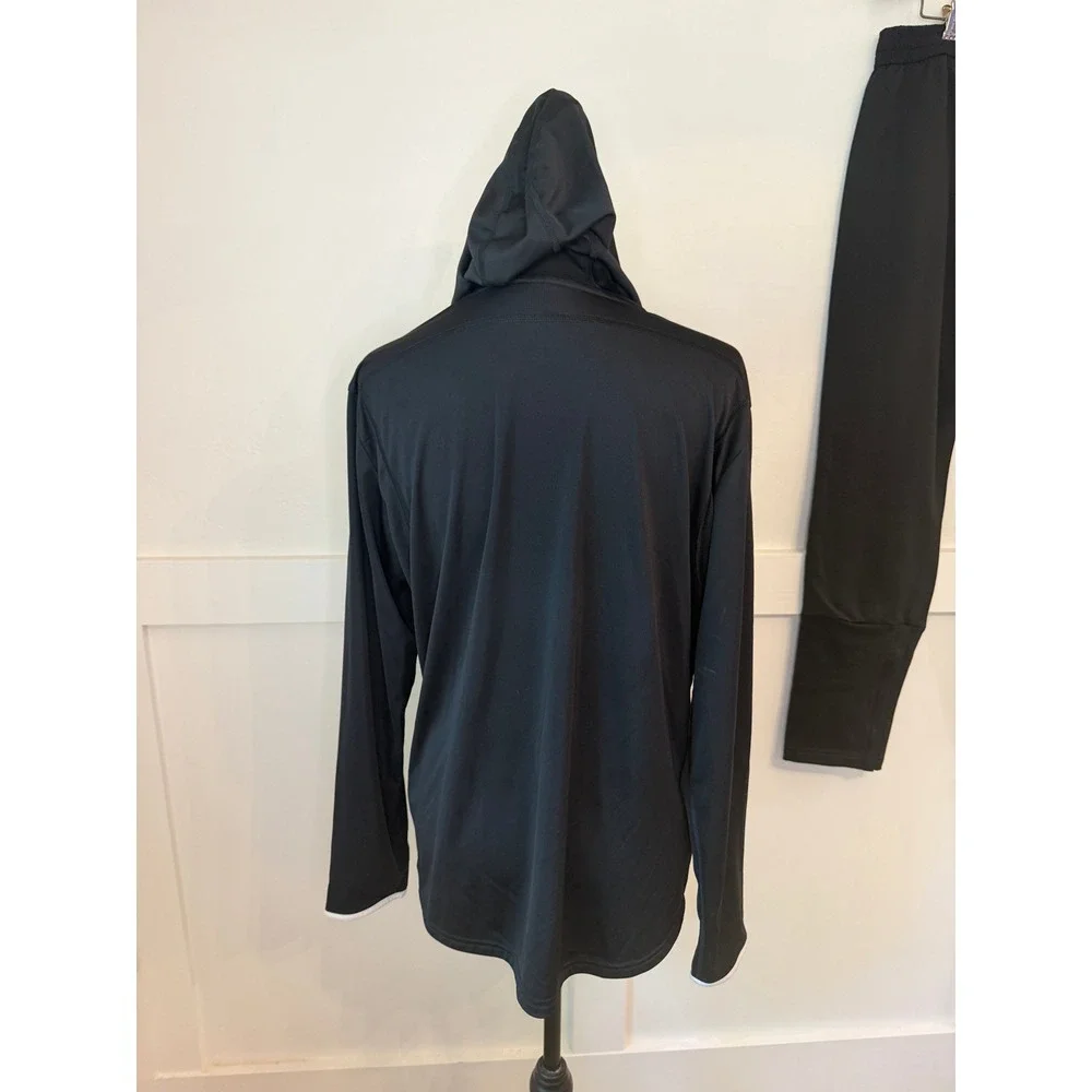 Adidas Team Trae Young Mens Tracksuit Set Black‎ Quarter Zip Hoodie Joggers XL